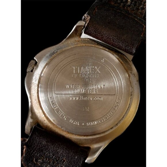 WomenTimex Expedition Indiglo WR 50M Watch Brown Buckle Leather Fabric Band - Picture 6 of 6